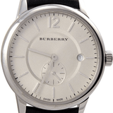 Burberry Classic Round Cream Dial Black Leather Strap Watch for Men - BU10008 Buy Now By Burberry