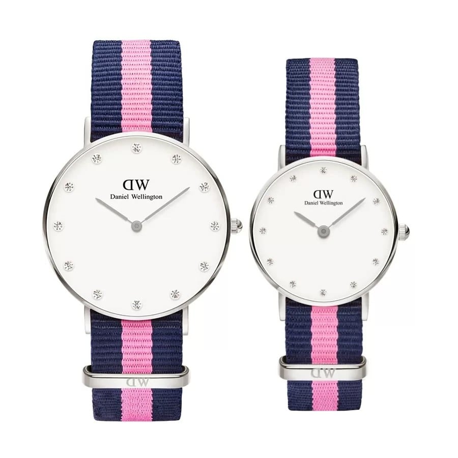 Daniel Wellington Classy Winchester White Dial Two Tone NATO Strap Watch For Women - DW00100081 Buy Now By Daniel Wellington