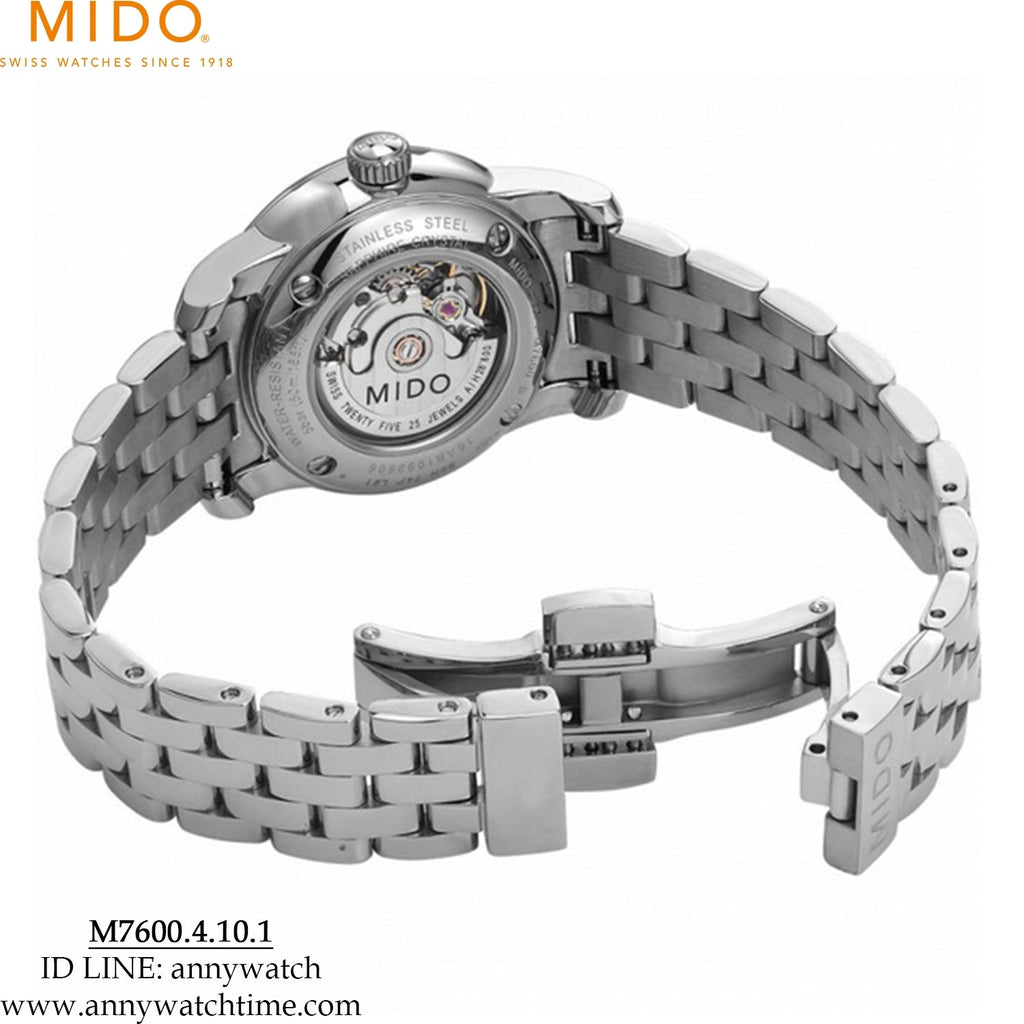 Mido Baroncelli III Automatic Silver Dial Silver Steel Strap Watch For Women - M7600.4.10.1 Buy Now By Mido