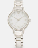 Emporio Armani Cleo Crystals Mother Of Pearl Dial Silver Steel Strap Watch For Women - AR11484 Buy Now By Emporio Armani