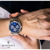 Maserati Trimarano Chronograph Blue Dial Silver Steel Strap Watch For Men - R8873632004 Buy Now By Maserati