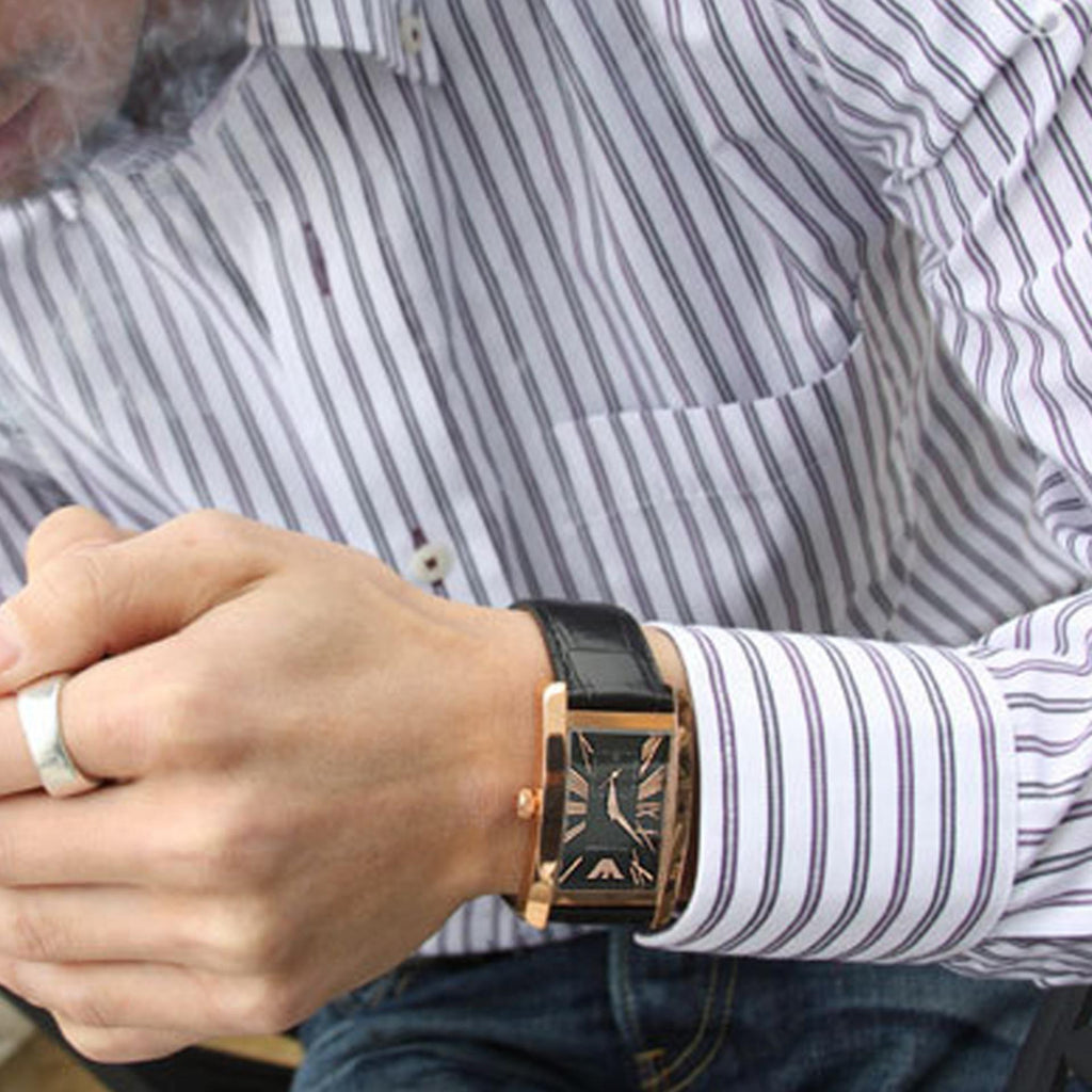 Emporio Armani Classic Black Dial Black Leather Strap Watch For Men - AR0168 Buy Now By Emporio Armani