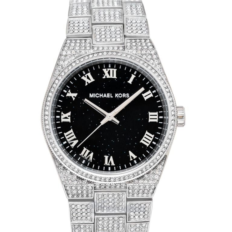 Michael Kors Channing Diamonds Black Dial Silver Steel Strap Watch for Women - MK6089 Buy Now By Michael Kors