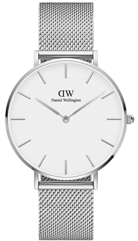 Daniel Wellington Petite Sterling Quartz White Dial Silver Mesh Bracelet Watch For Men - DW00100306 Buy Now By Daniel Wellington