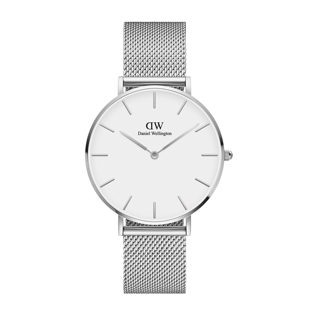 Daniel Wellington Petite Sterling White Dial Silver Mesh Bracelet Watch For Women - DW00100220 Buy Now By Daniel Wellington
