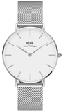 Daniel Wellington Petite Sterling Quartz White Dial Silver Mesh Bracelet Watch For Men - DW00100306 Buy Now By Daniel Wellington