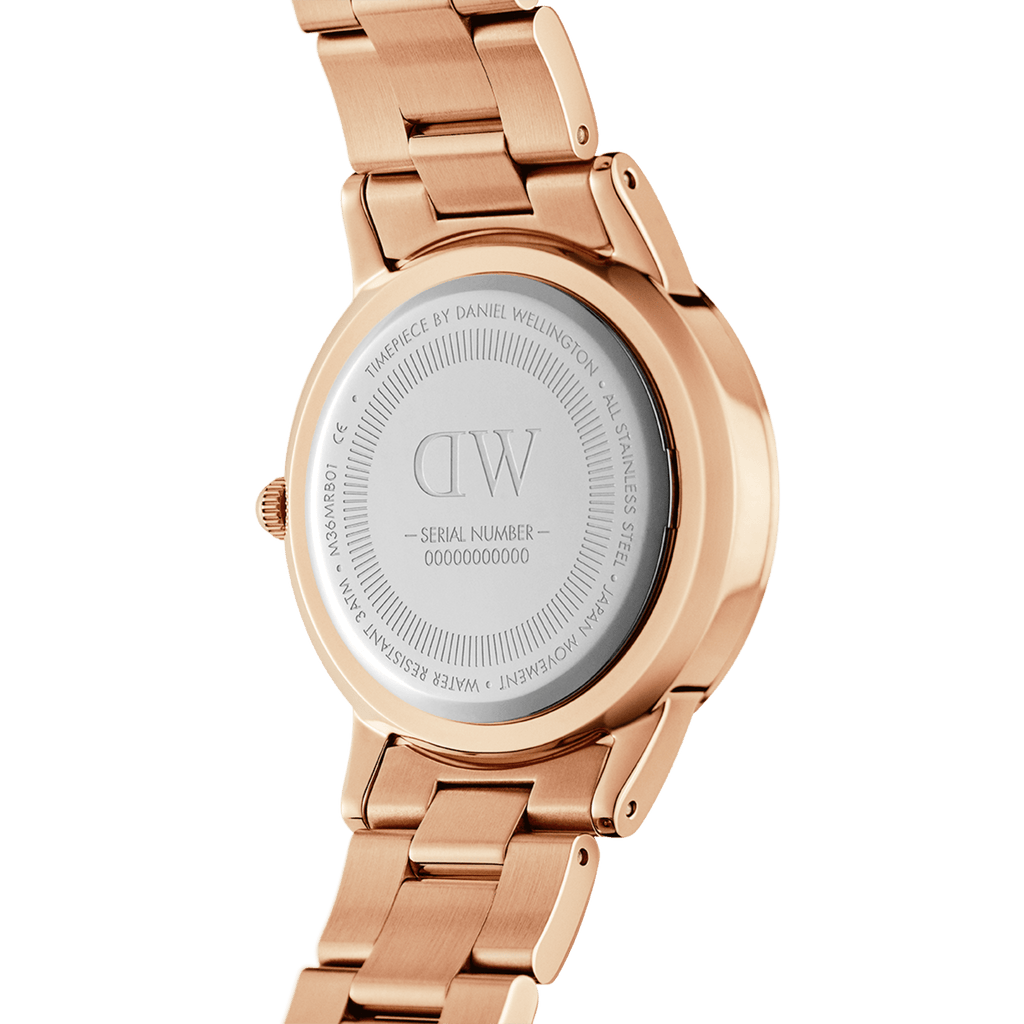 Daniel Wellington Iconic Link White Dial Rose Gold Steel Strap Watch for Women - DW00100213 Buy Now By Daniel Wellington