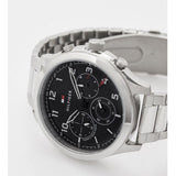 Tommy Hilfiger Asher Chronograph Black Dial Silver Steel Strap Watch For Men - 1791852 Buy Now By Tommy Hilfiger
