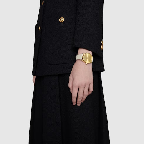 Gucci G Timeless Quartz Gold Dial Beige Leather Strap Watch For Women - YA1264180 Buy Now By Gucci