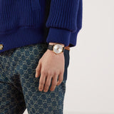 Gucci G Timeless Quartz Silver Dial Black Leather Strap Watch For Women - YA1264181 Buy Now By Gucci