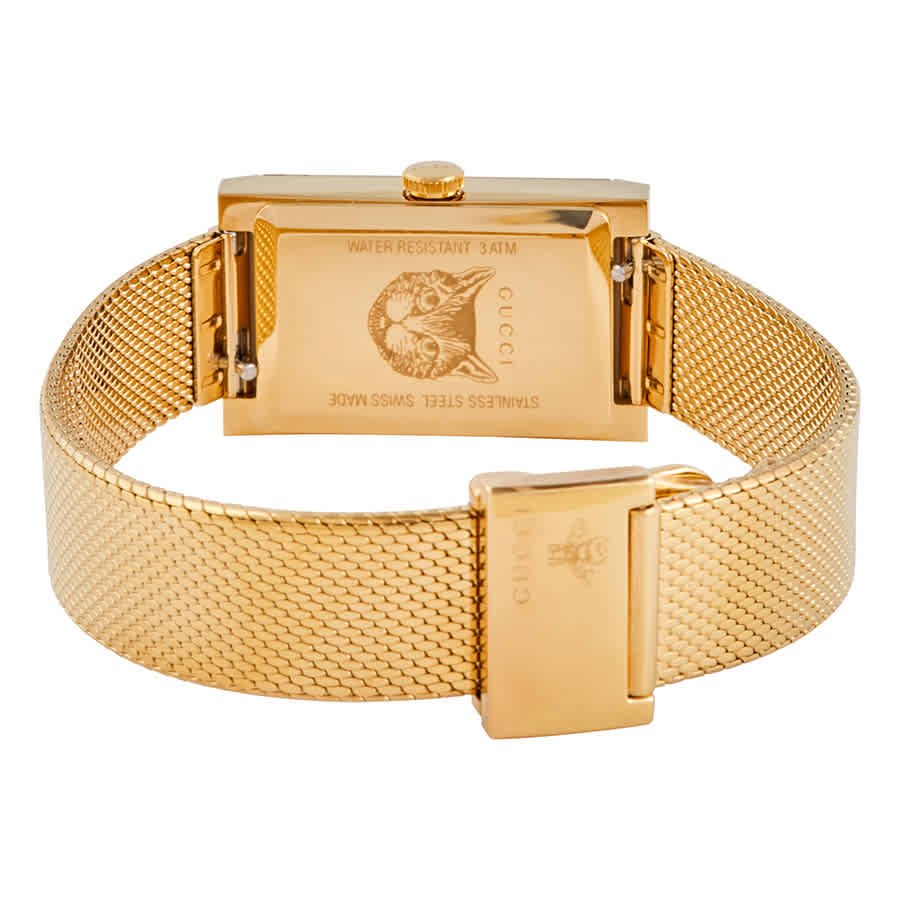 Gucci G-Frame Mother of Pearl Dial Yellow Gold Mesh Bracelet Watch For Women - YA147410 Buy Now By Gucci