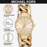 Michael Kors Nini Three Hand Gold Dial Gold Steel Strap Watch For Women - MK3235 Buy Now By Michael Kors