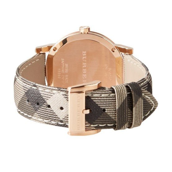 Burberry The City Rose Gold Dial Brown Leather Strap Watch for Women - BU9040 Buy Now By Burberry