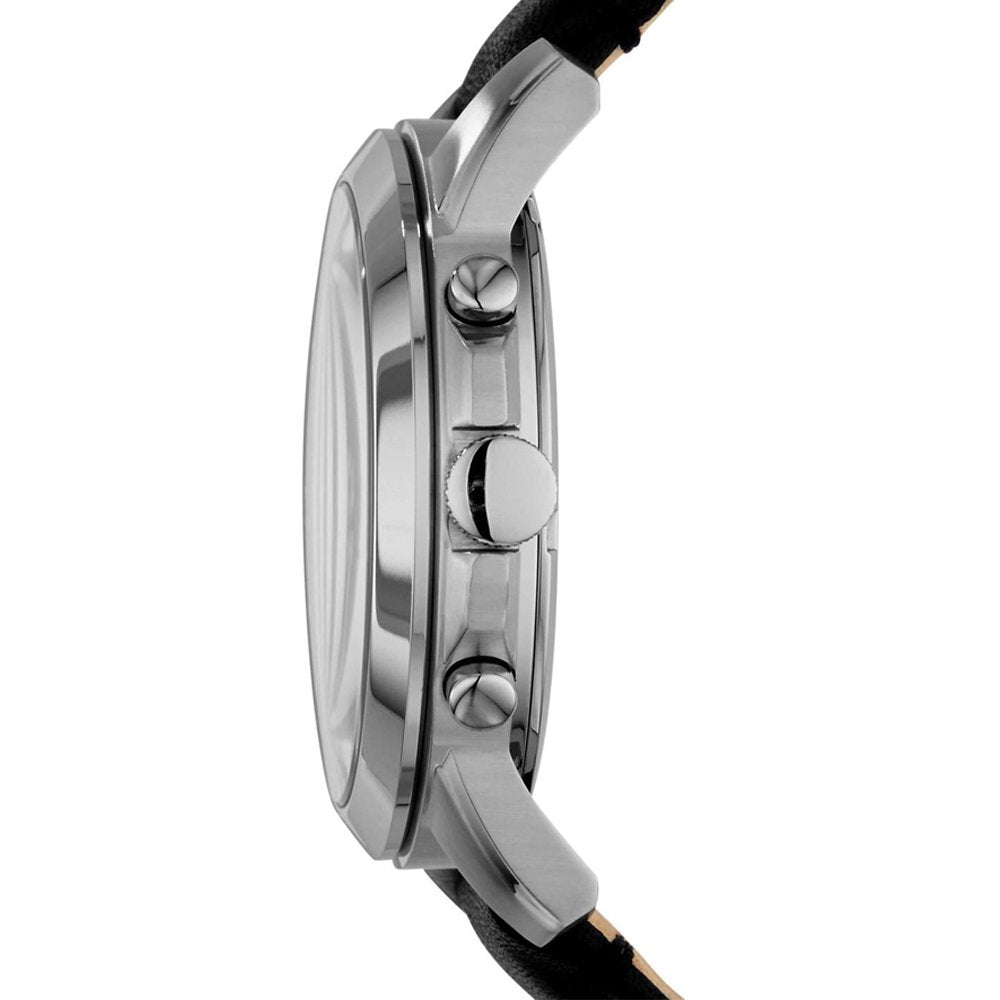 Fossil Grant Chronograph Blue Dial Black Leather Strap Watch for Men - FS4990 Buy Now By Fossil