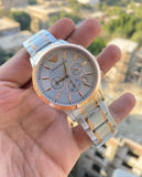 Emporio Armani Renato Chronograph Quartz Silver Dial Two Tone Steel Strap Watch For Men - AR11076 Buy Now By Emporio Armani