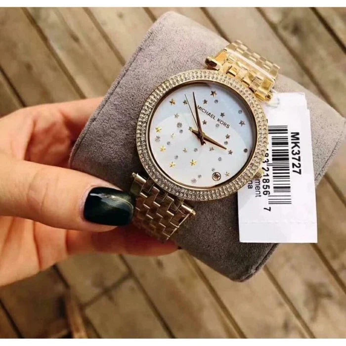 Michael Kors Darci White Dial Gold Steel Strap Watch for Women - MK3727 Buy Now By Michael Kors