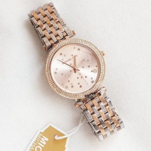 Michael Kors Darci Rose Gold Dial Two Tone Steel Strap Watch for Women - MK3726 Buy Now By Michael Kors