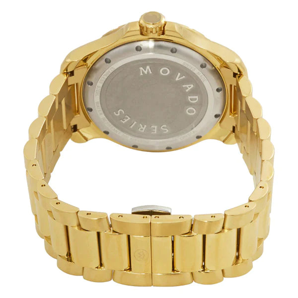Movado Series 800 Blue Dial Gold Steel Strap Watch For Men - 2600144 Buy Now By Movado