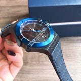 Maserati Potenza Black Dial 42mm Blue Leather Strap Watch For Men - R8851108007 Buy Now By Maserati