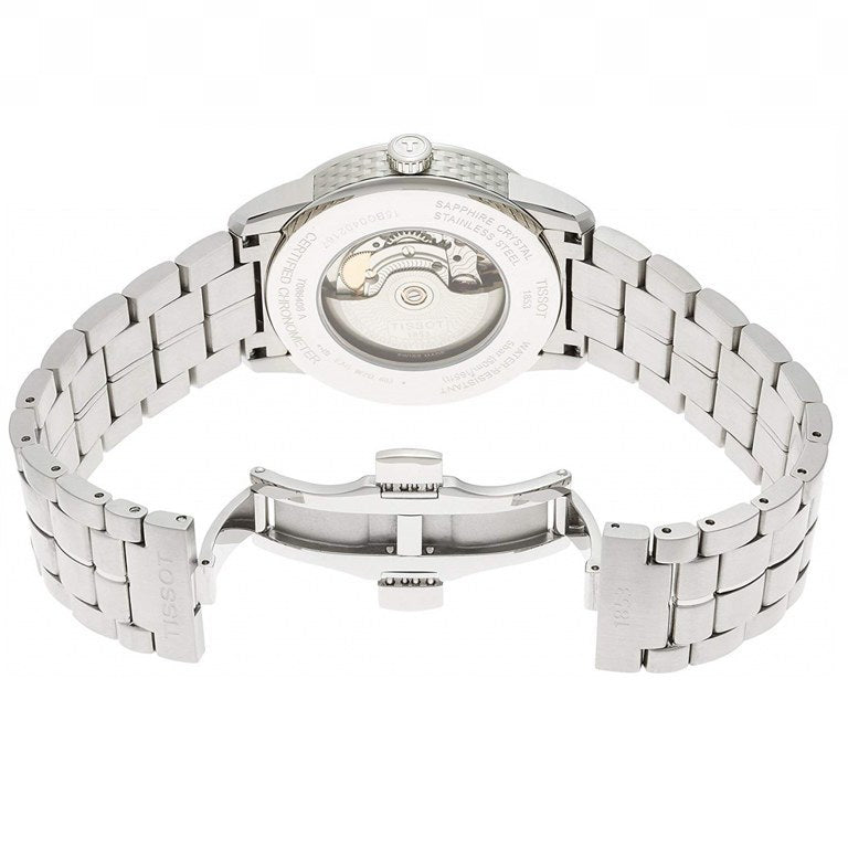 Tissot T Classic Luxury Powermatic 80 White Dial Silver Steel Strap Watch For Men - T086.408.11.016.00 Buy Now By Tissot