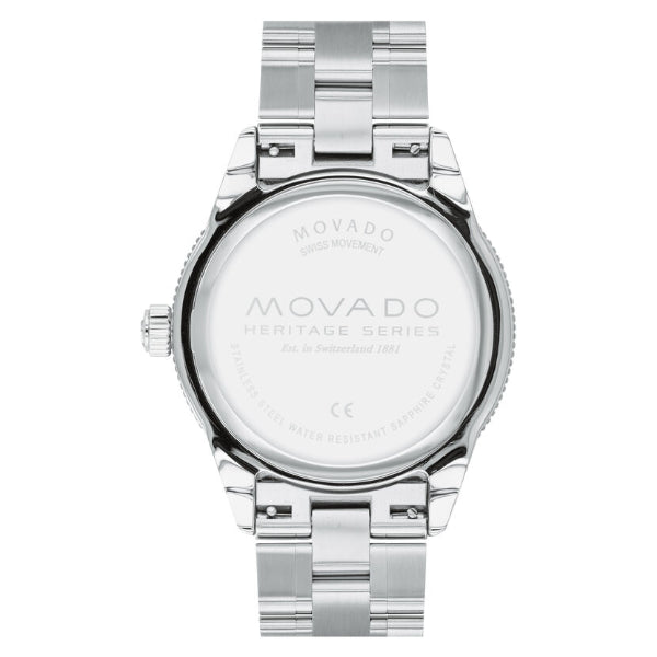 Movado Heritage Calendoplan Blue Dial Silver Steel Strap Watch For Men - 3650094 Buy Now By Movado