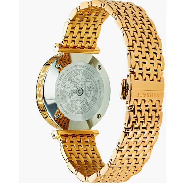 Versace V-Twist Black Dial Gold Mesh Bracelet Watch for Women - VELS00819 Buy Now By Versace