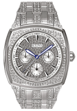 Bulova Crystal Collection Phantom Silver Dial Silver Steel Strap Watch for Men - 96C002 Buy Now By Bulova
