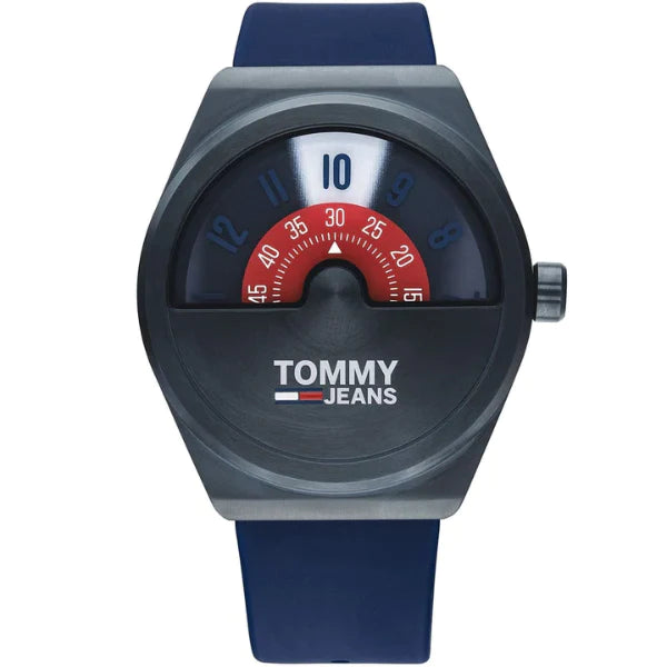 Tommy Hilfiger Monogram Pop Quartz Blue Dial Blue Silicone Strap Watch For Men - 1791775 Buy Now By Tommy Hilfiger