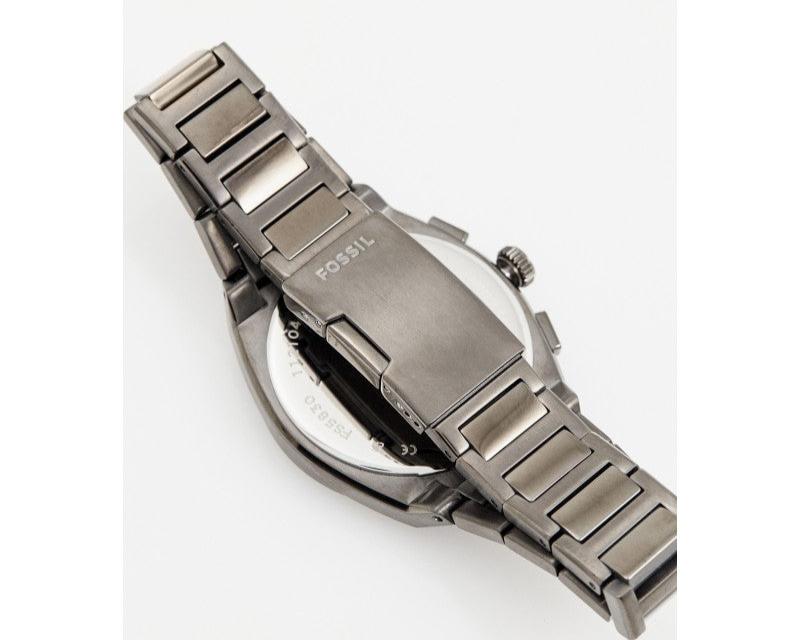 Fossil Everett Chronograph Grey Dial Grey Steel Strap Watch for Men - FS5830 Buy Now By Fossil