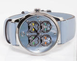 Gucci G Timeless Quartz Mother of Pearl Dial Blue Leather Strap Watch For Women - YA1264124 Buy Now By Gucci