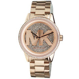 Michael Kors Ritz Analog Crystals Silver Dial Rose Gold Steel Strap Watch for Women - MK6863 Buy Now By Michael Kors