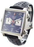 Tag Heuer Monaco Automatic Chronograph Blue Dial Black Leather Strap Watch for Men - CAW211P.FC6356 Buy Now By Tag Heuer