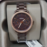 Fossil Tailor Analog Brown Dial Brown Steel Strap Watch for Women - ES4258 Buy Now By Fossil