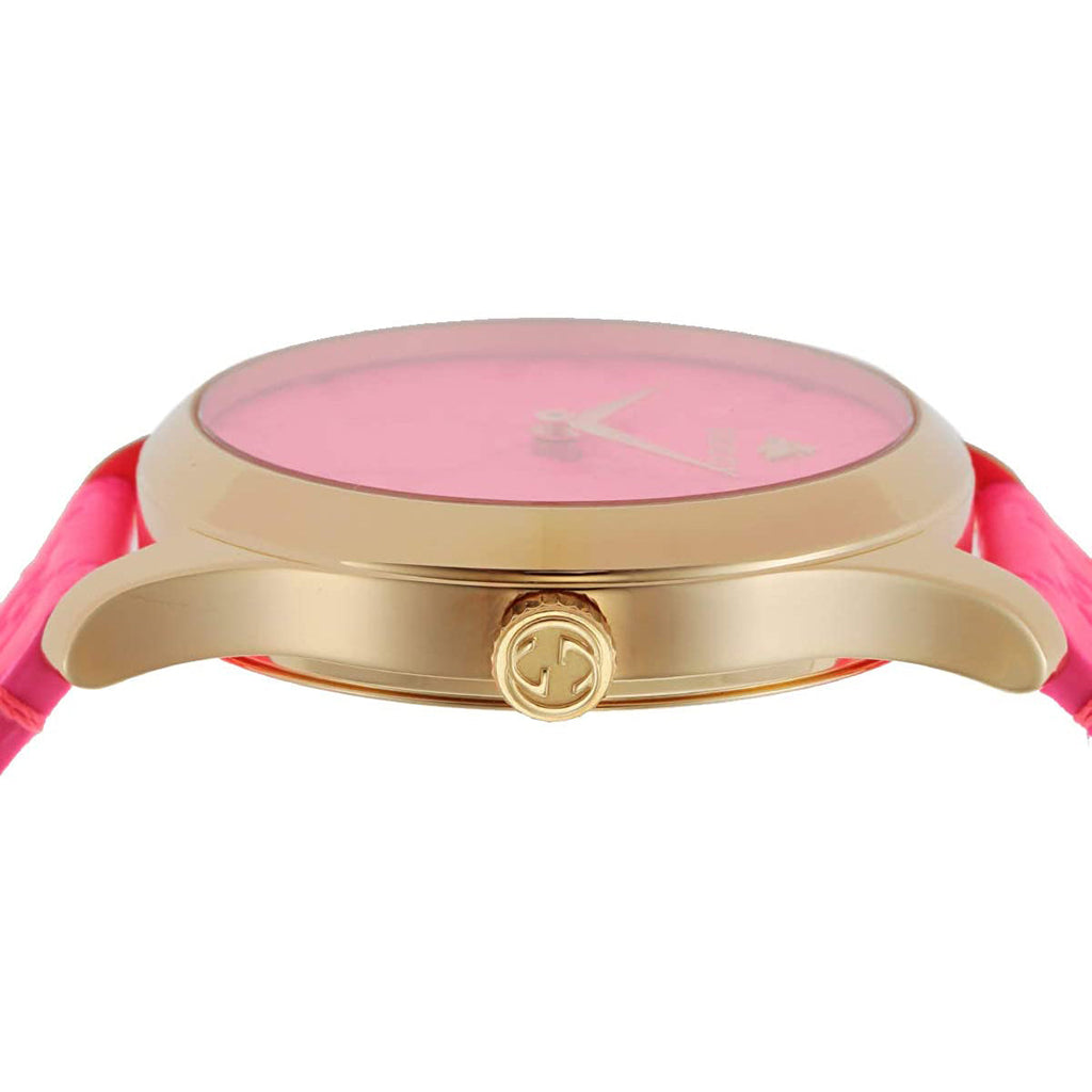 Gucci G Timeless Quartz Pink Dial Pink Leather Strap Watch For Women - YA1264115 Buy Now By Gucci