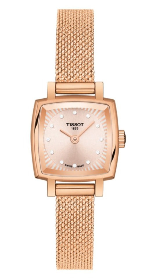 Tissot Lovely Square Lady Quartz Rose Gold Dial Rose Gold Mesh Bracelet Watch For Women - T058.109.33.456.00 Buy Now By Tissot