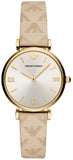 Emporio Armani Classic Kappa White Dial Brown Leather Strap Watch For Women - AR11009 Buy Now By Emporio Armani