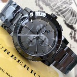 Burberry The City Grey Dial Gunmetal Grey Steel Strap Watch for Men - BU9381 Buy Now By Burberry
