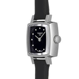 Tissot Lovely Square Quartz Diamonds Black Dial Black Leather Strap Watch For Women - T058.109.16.056.00 Buy Now By Tissot
