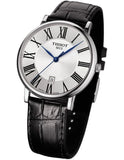 Tissot Carson Premium Silver Dial Black Leather Strap Watch For Men - T122.410.16.033.00 Buy Now By Tissot