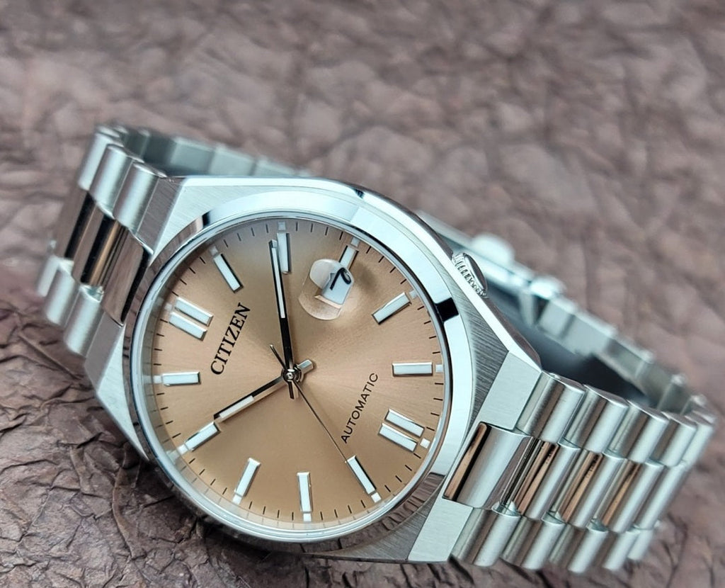 Citizen x Pantone Automatic Warm Sand Dial Silver Steel Strap Watch For Men - NJ0158-89Y Buy Now By Citizen