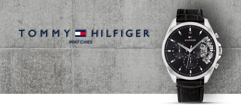 Tommy Hilfiger Baker Chronograph Black Dial Black Leather Strap Watch For Men - 1710449 Buy Now By Tommy Hilfiger