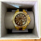 Michael Kors Everest Chronograph Brown Dial Two Tone Steel Strap Watch For Women - MK6973 Buy Now By Michael Kors