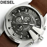 Diesel Mega Chief Chronograph Black Dial Brown Leather Strap Watch For Men - DZ4290 Buy Now By Diesel