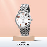 Coach Delancey White Dial Silver Steel Strap Watch for Women - 14502810 Buy Now By Coach