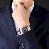 Maserati Potenza 42mm Rose Gold & Blue Dial Blue Leather Strap Watch For Men - R8851108027 Buy Now By Maserati