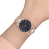 Marc Jacobs Baker Blue Dial Rose Gold Steel Strap Watch for Women - MBM3330 Buy Now By Marc Jacobs