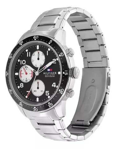 Tommy Hilfiger Jimmy Multifunction Black Dial Silver Steel Strap Watch For Men - 1791950 Buy Now By Tommy Hilfiger