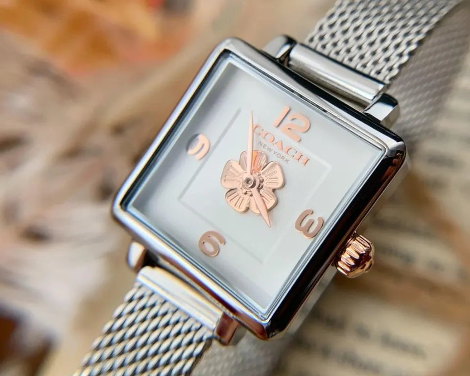 Coach Cass White Dial Silver Mesh Bracelet Watch for Women - 14503697 Buy Now By Coach