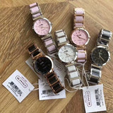 Coach Tristent Purple Dial Two Tone Steel Strap Watch for Women - 14502461 Buy Now By Coach