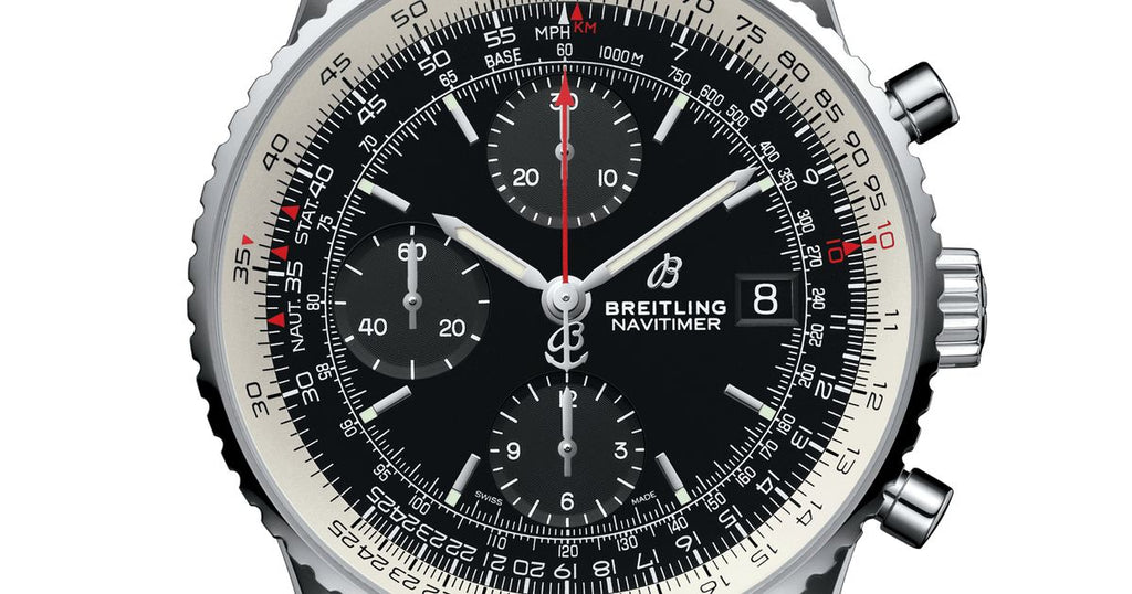 Breitling Navitimer 1 Chronograph 41mm Automatic Black Dial Black Leather Strap Mens Watch - A13324121B1P1 Buy Now By Breitling